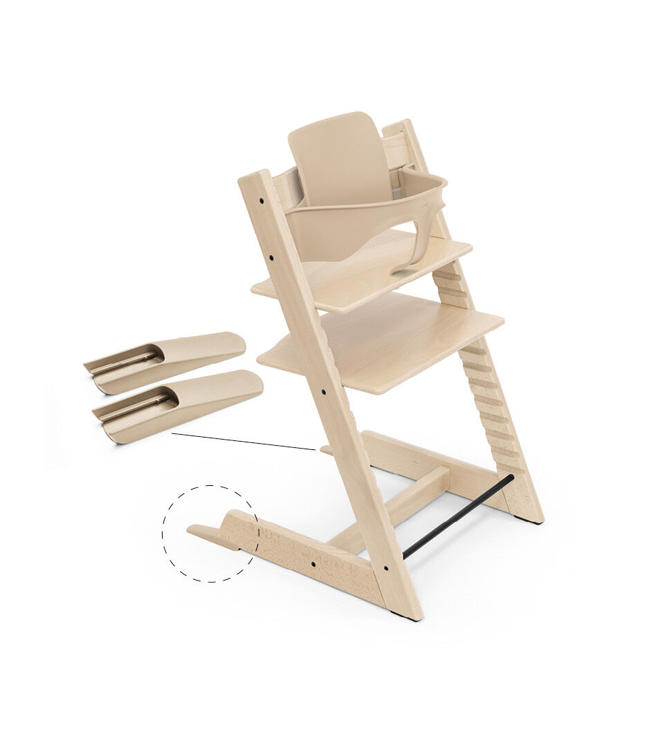 Tripp Trapp® Chair Natural, Beech, with Baby Set.
